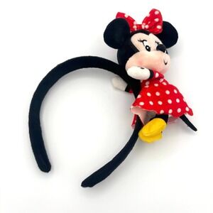 Minnie Mouse Headband Red Polka Dot Handmade Disney Park Blushing Plush Keychain